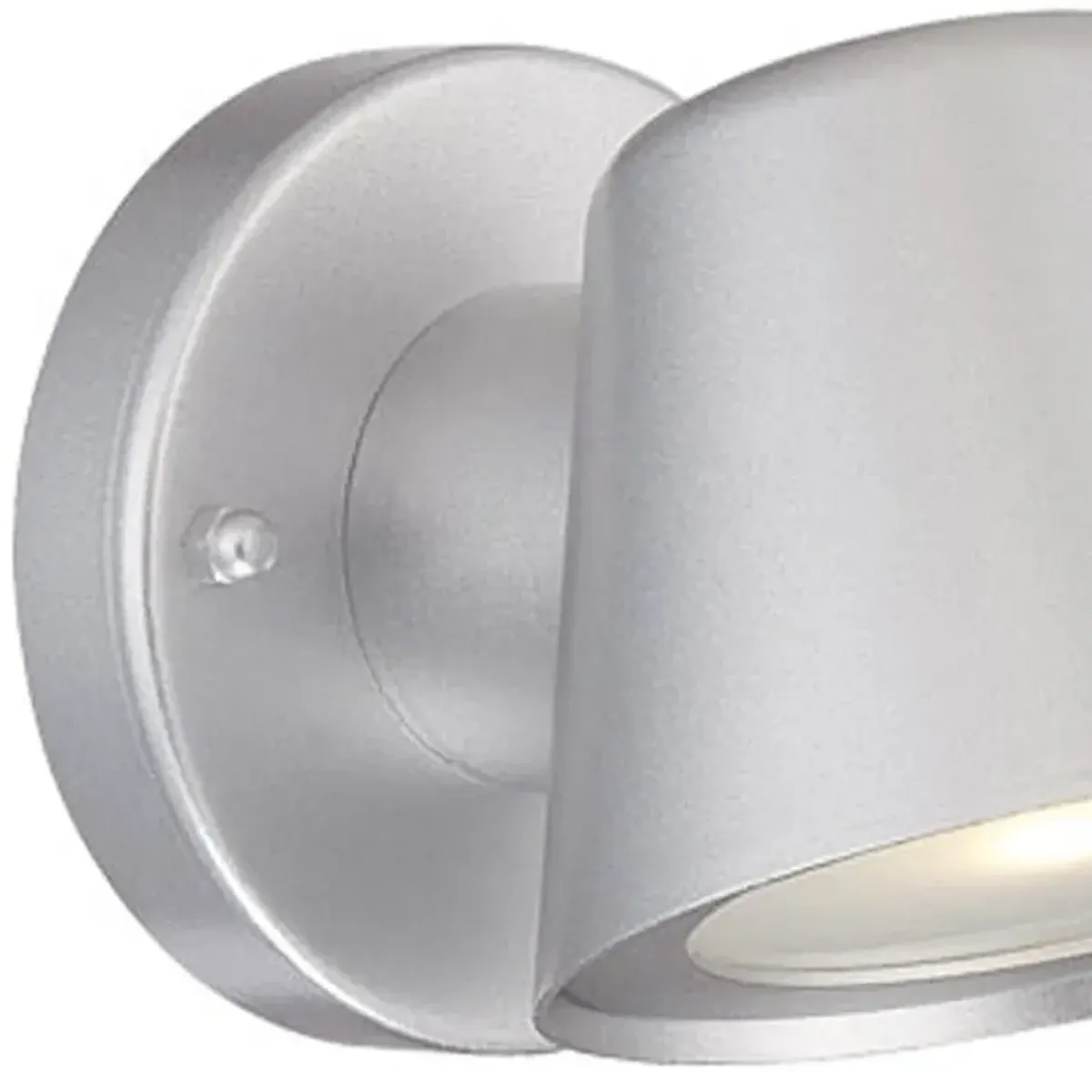 Hivvago Brushed Silver LED Short Cone Wall Light