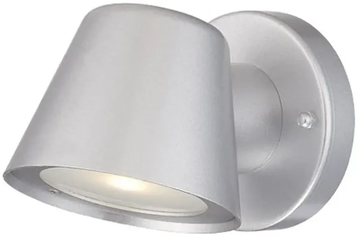 Hivvago Brushed Silver LED Short Cone Wall Light