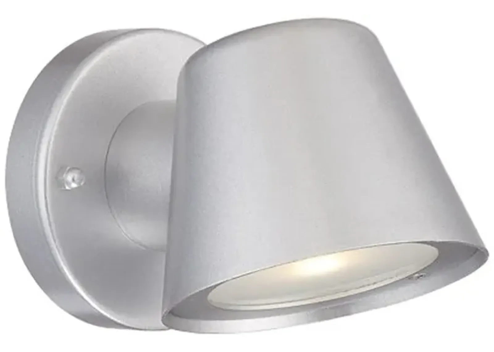 Hivvago Brushed Silver LED Short Cone Wall Light