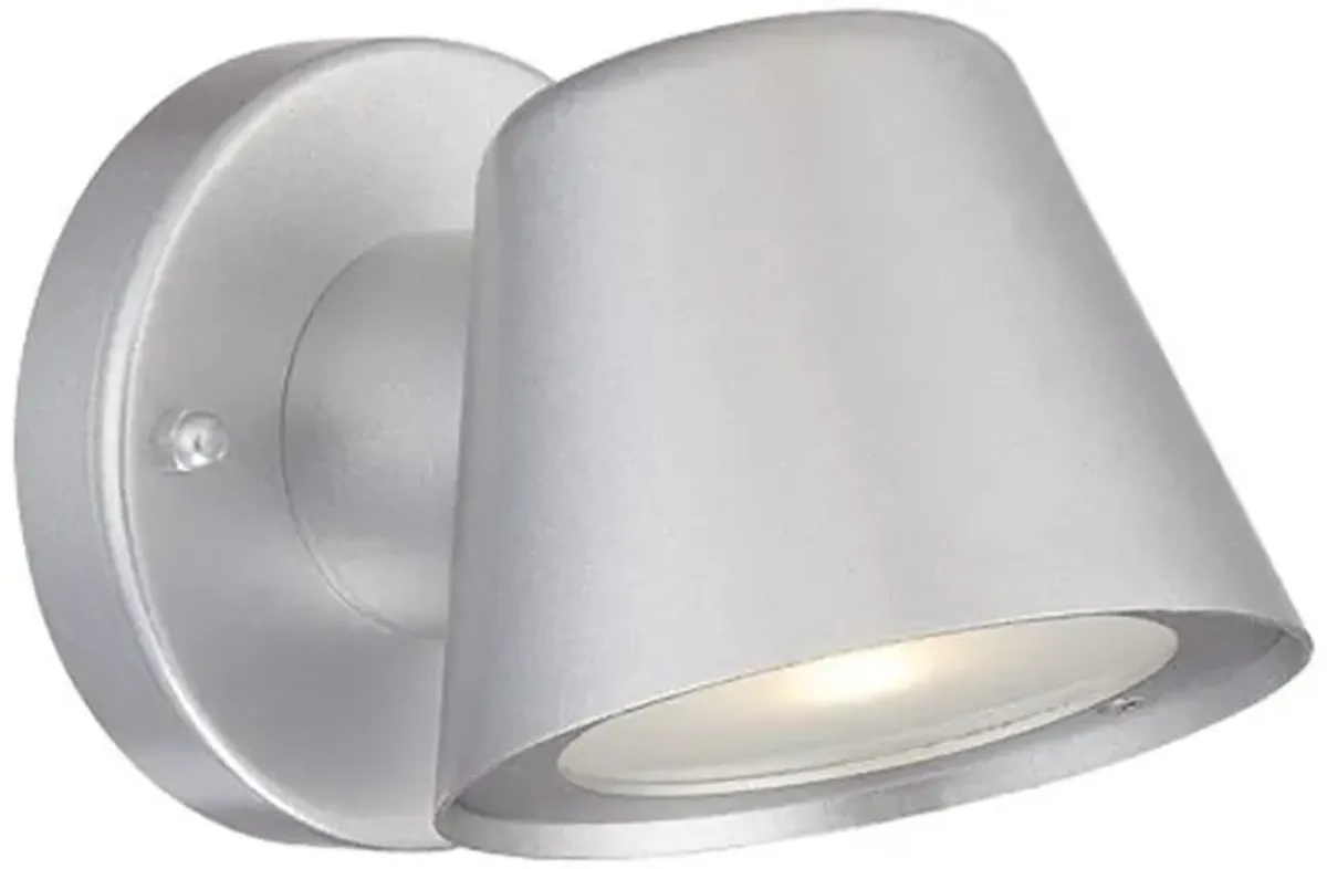 Hivvago Brushed Silver LED Short Cone Wall Light