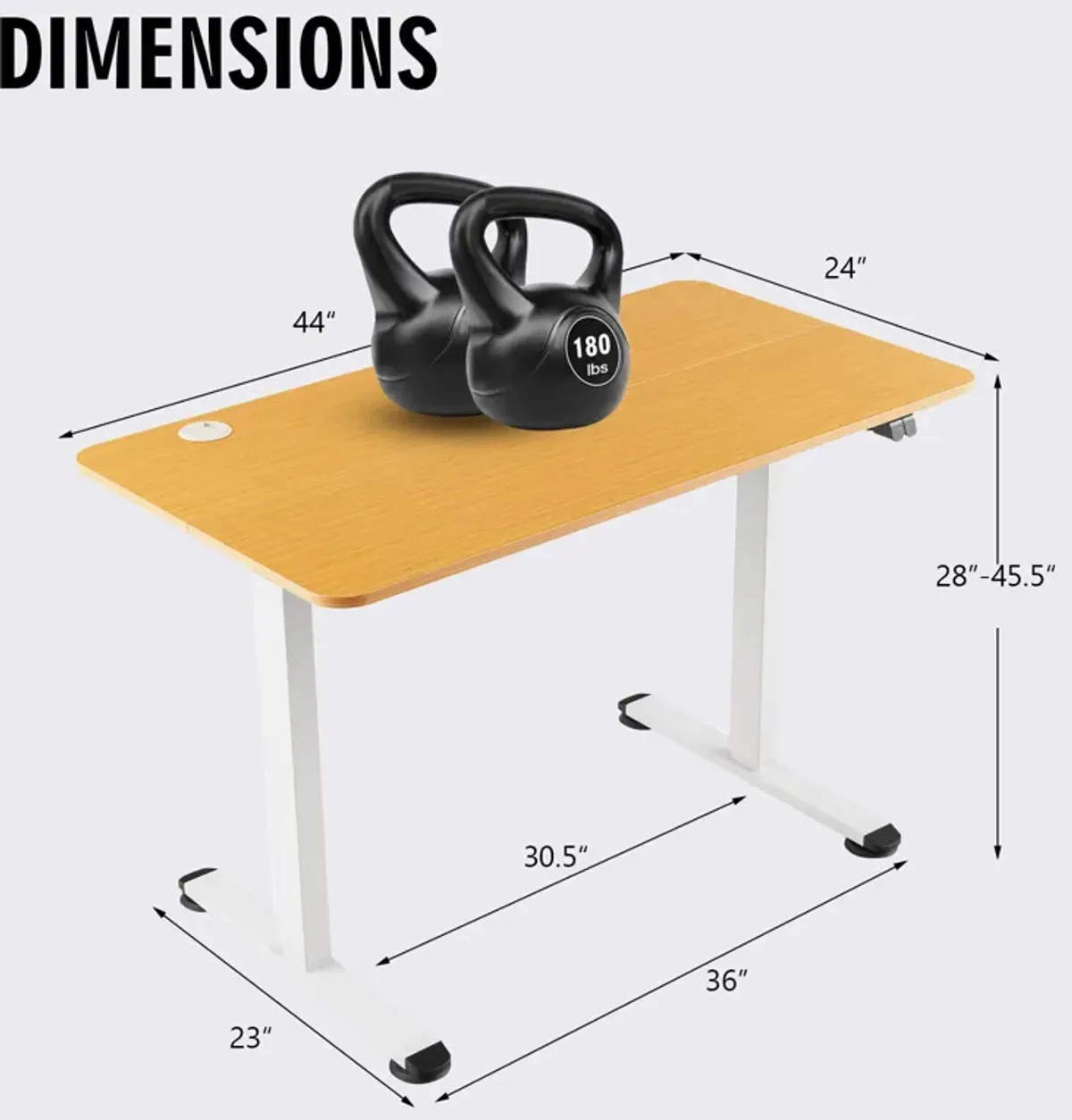 Electric Standing Desk Adjustable Stand up Computer Desk Anti-collision