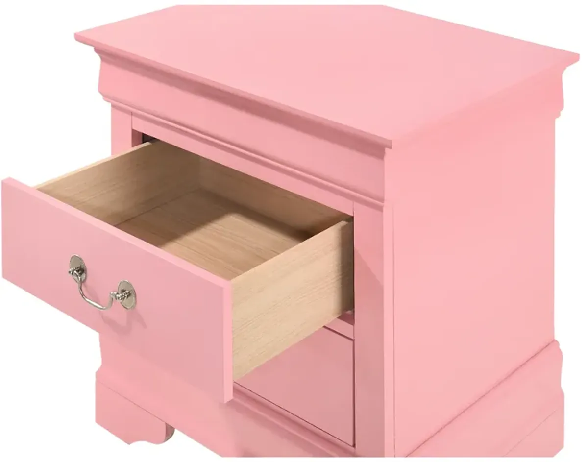 Louis Philippe 2-Drawer Nightstand (24 in. H X 21 in. W X 16 in. D)