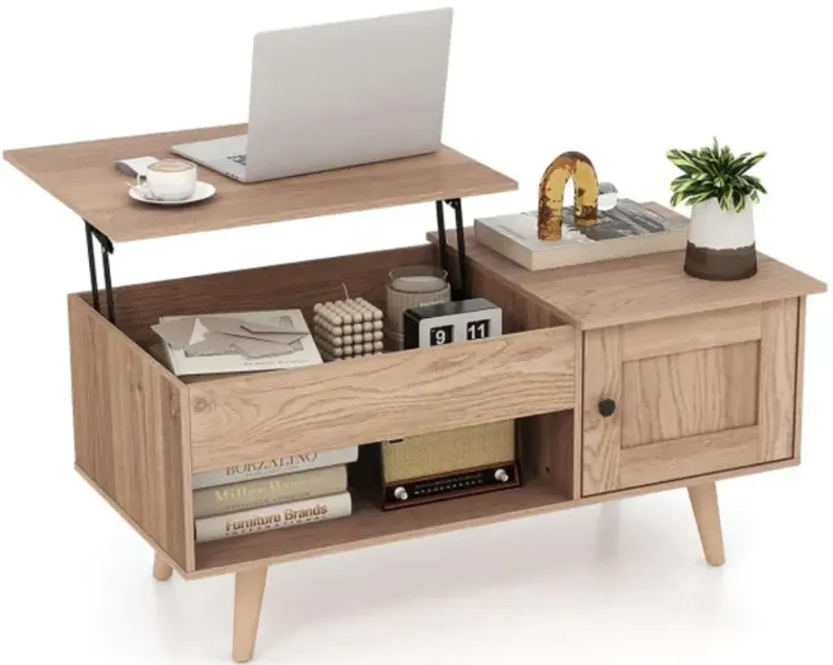 Hivvago Lift Top Coffee Table with Storage and Hidden Compartment