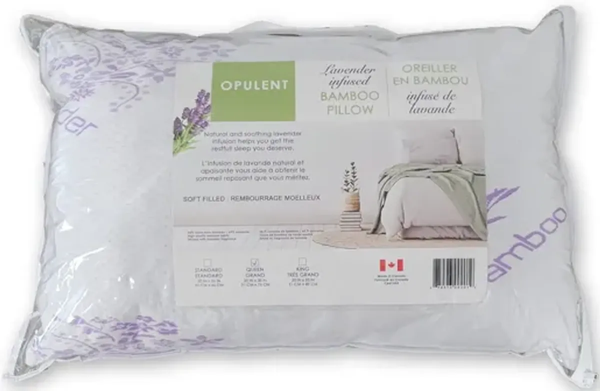 Cotton House - Lavender Infused Bamboo Pillow, Queen Size