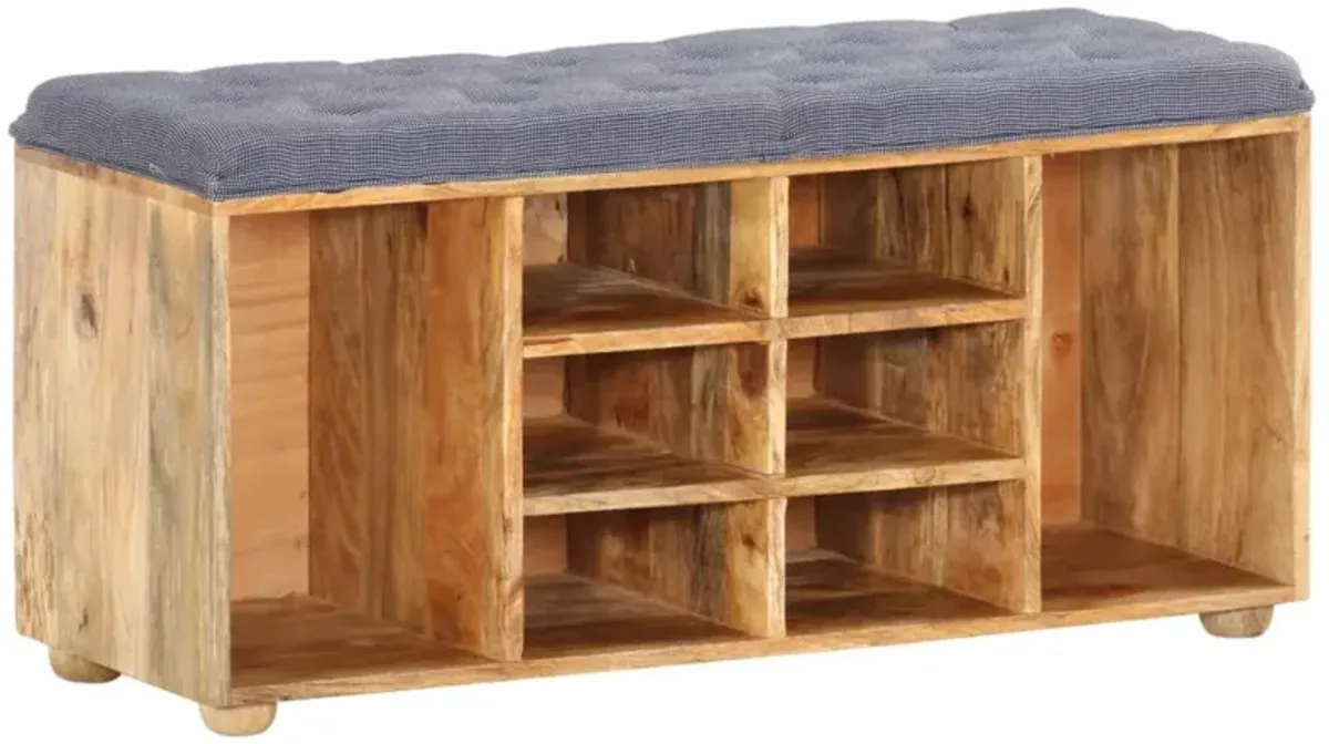 vidaXL Hall Bench 39.4"x13.8"x18.5" Solid Mango Wood