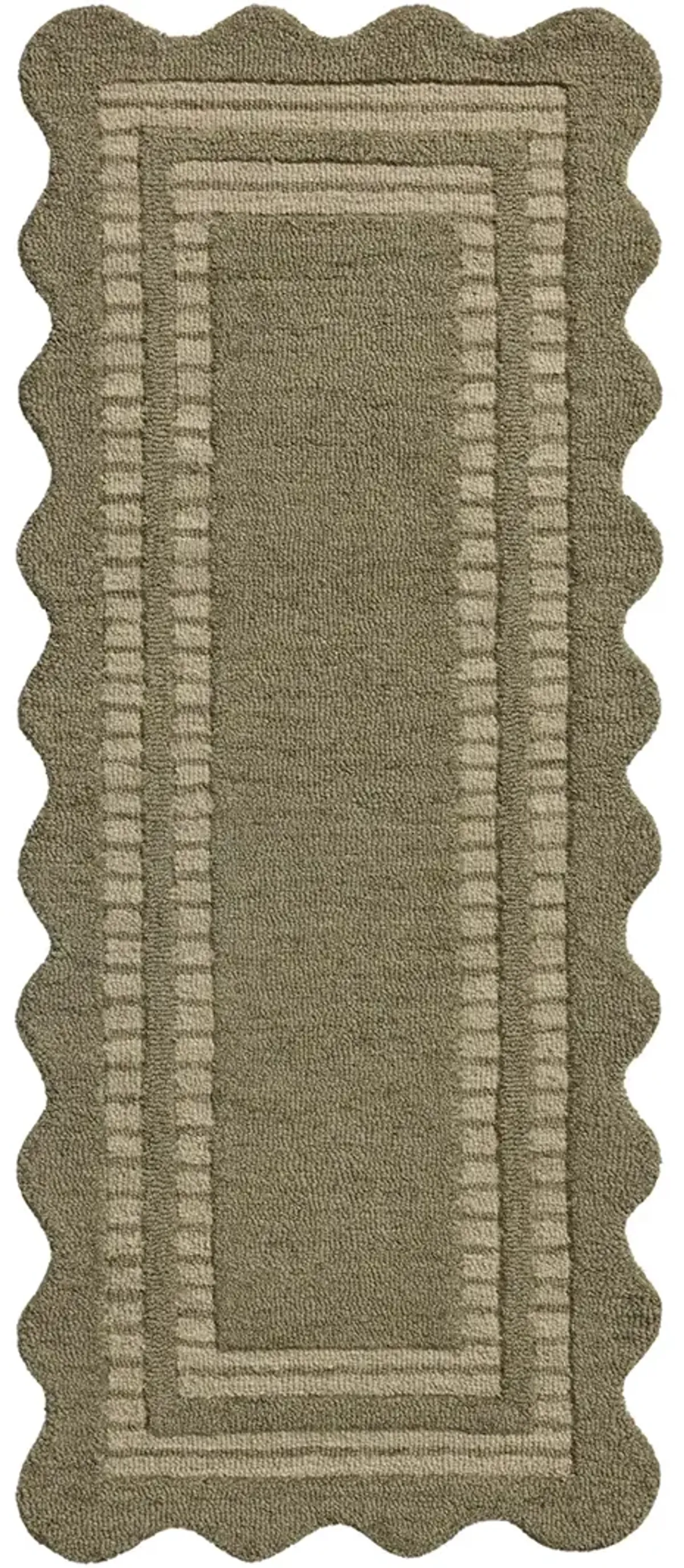 Scottie Olive/Pebble 2'6"x7'6" Runner Rug