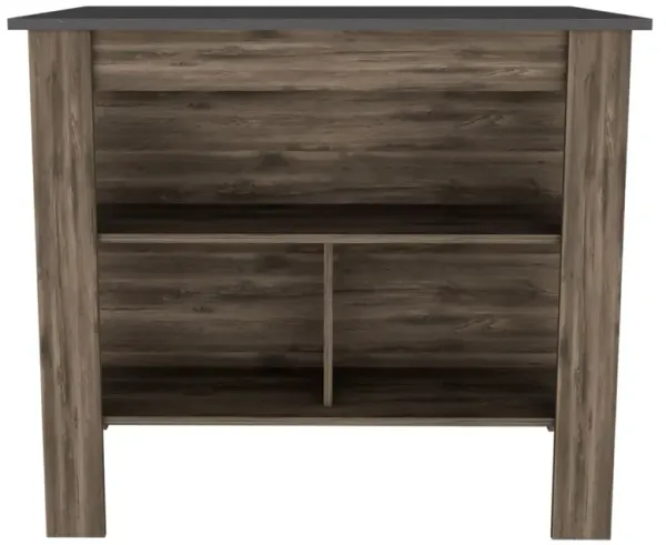 DEPOT E-SHOP Delos Kitchen Island, Four Legs, Three Shelves