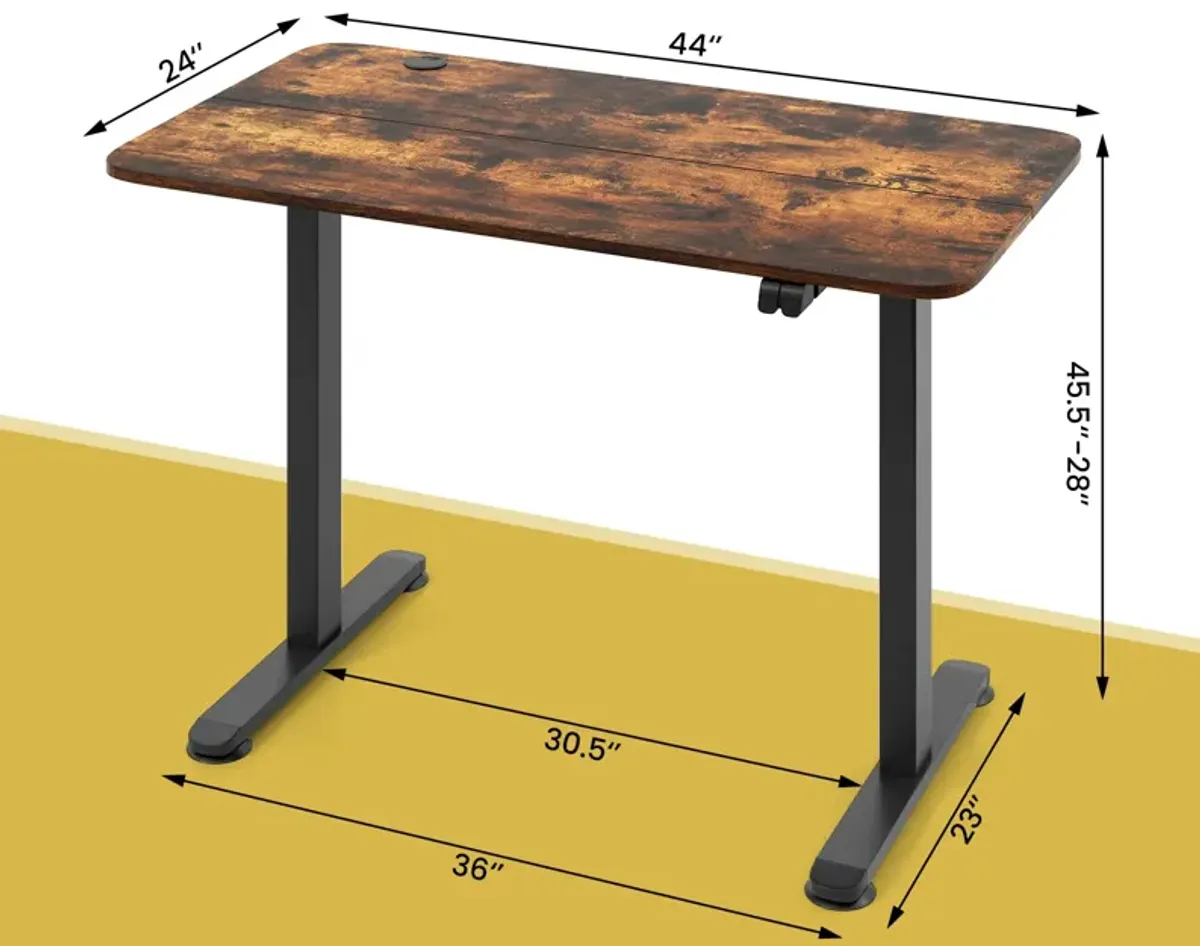 Costway Electric Standing Desk Height Adjustable Sit to Stand Computer Workstation Home Office Natural