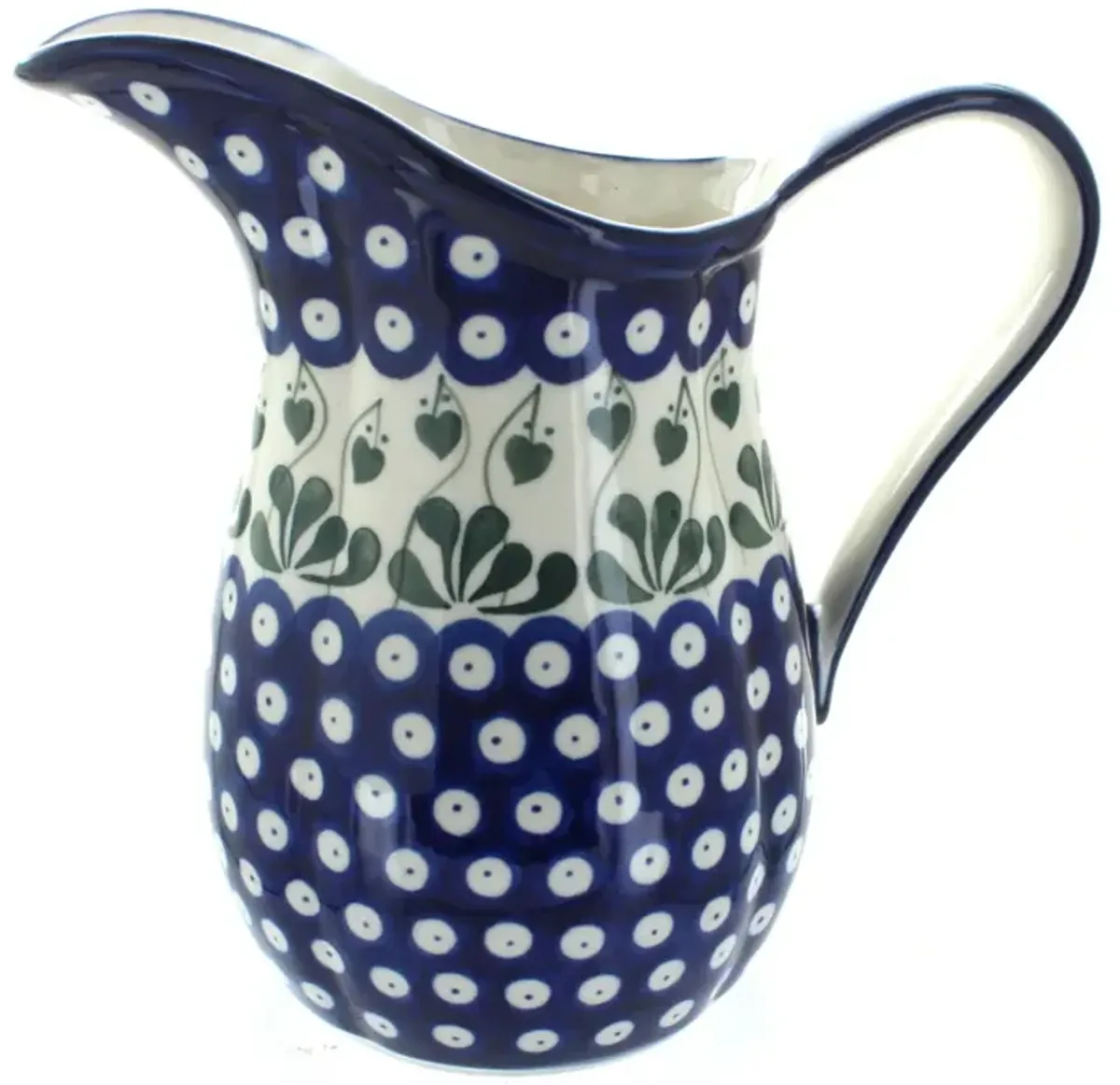 Blue Rose Polish Pottery Sapphire Fields Pitcher