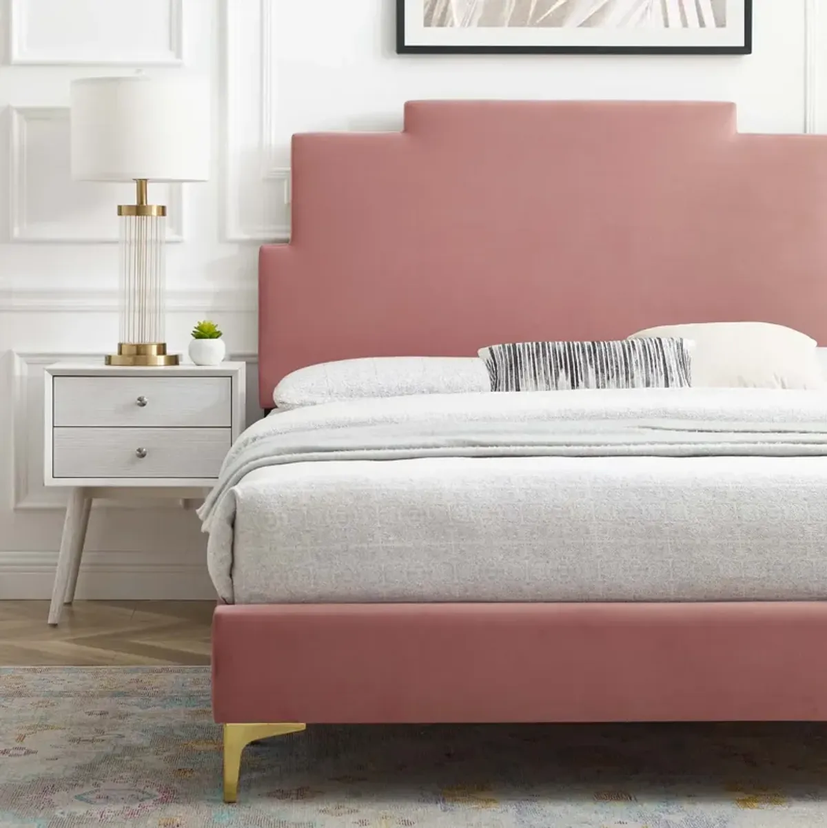 Modway - Lindsey Performance Velvet Twin Platform Bed