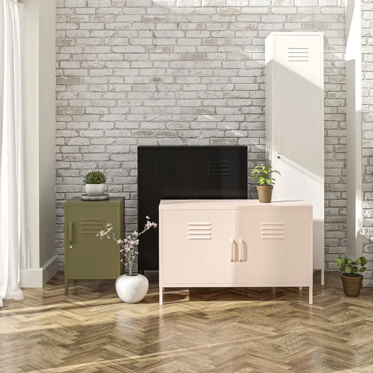 Shadwick 2 Door Metal Locker Storage Cabinet