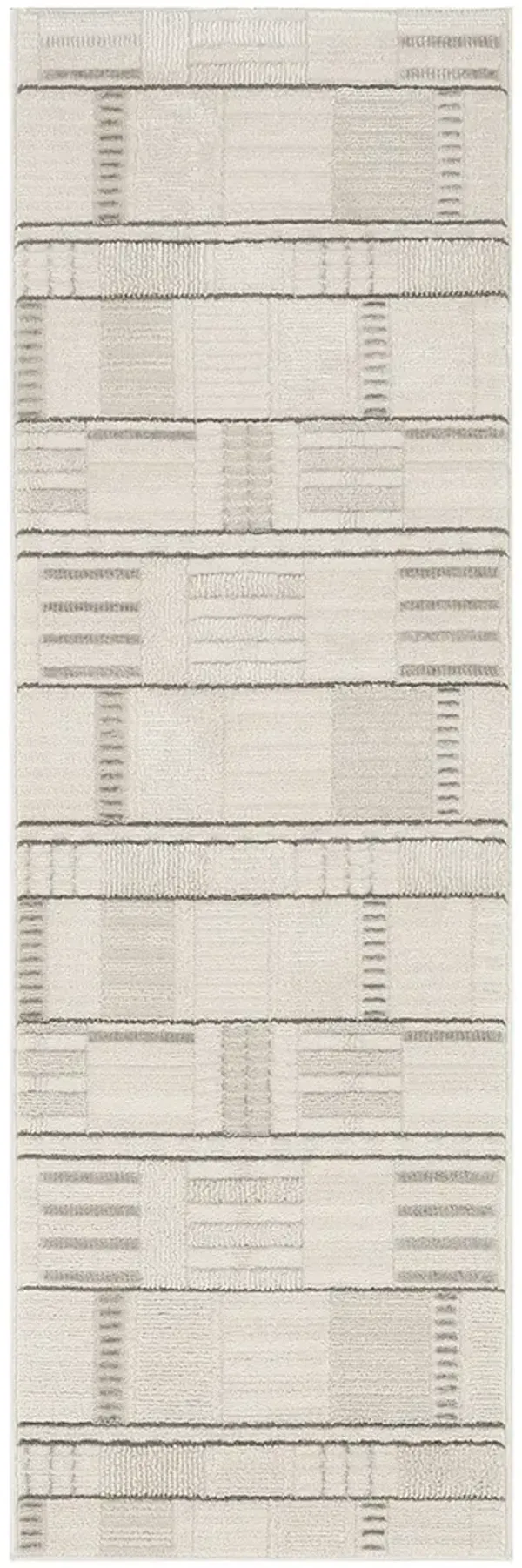 Nordic NRC04 Ivory/Gray 2' x 6' Rug
