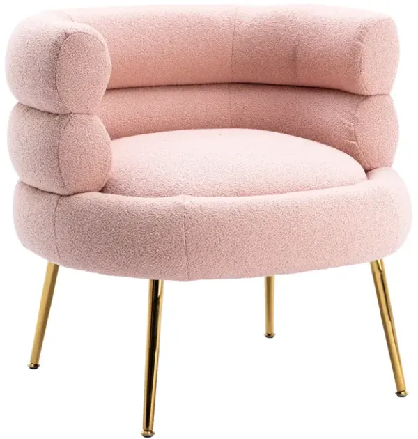 Accent Chair, Leisure Sofa With Golden Feet