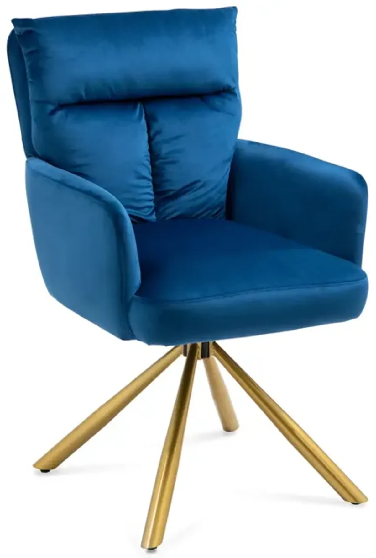 Velvet Contemporary High-Back Upholstered Swivel Accent Chair