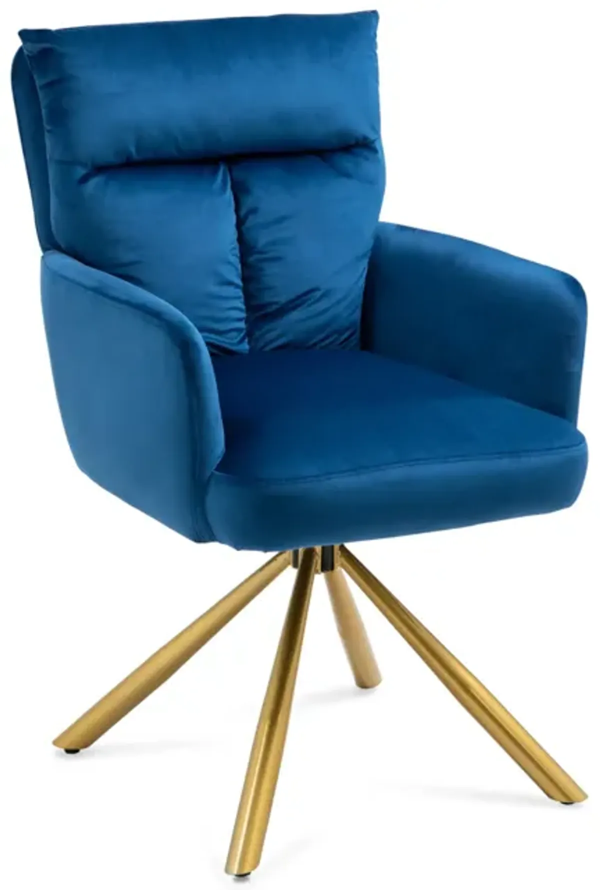 Velvet Contemporary High-Back Upholstered Swivel Accent Chair