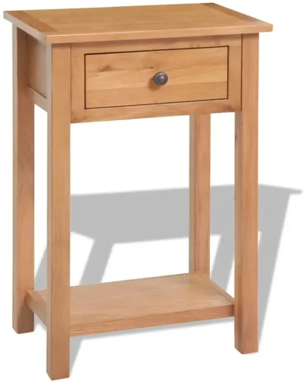 vidaXL Console Table Solid Oak Wood
