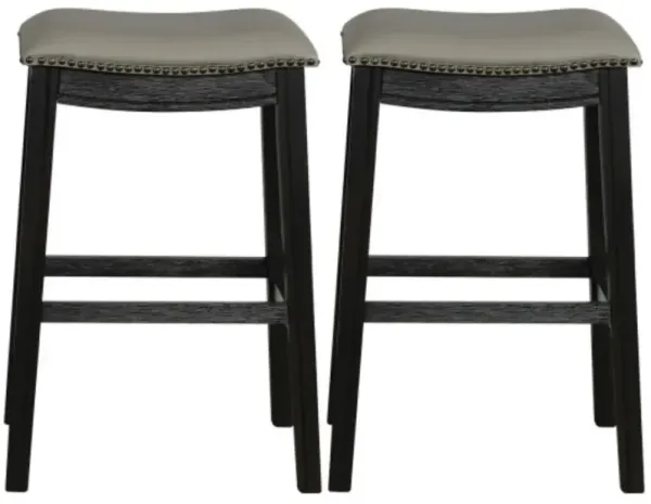 Set of 2 Saddle Kitchen Counter Chair