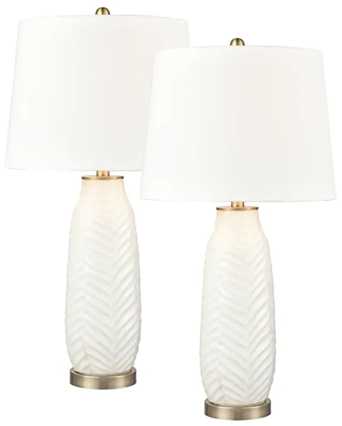 Bynum 29'' High 1-Light White Table Lamp Set