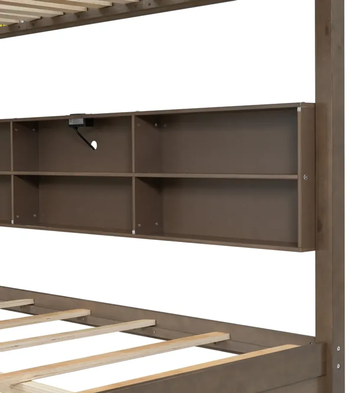 Merax Bunk Bed with Storage Cabinets and USB Ports