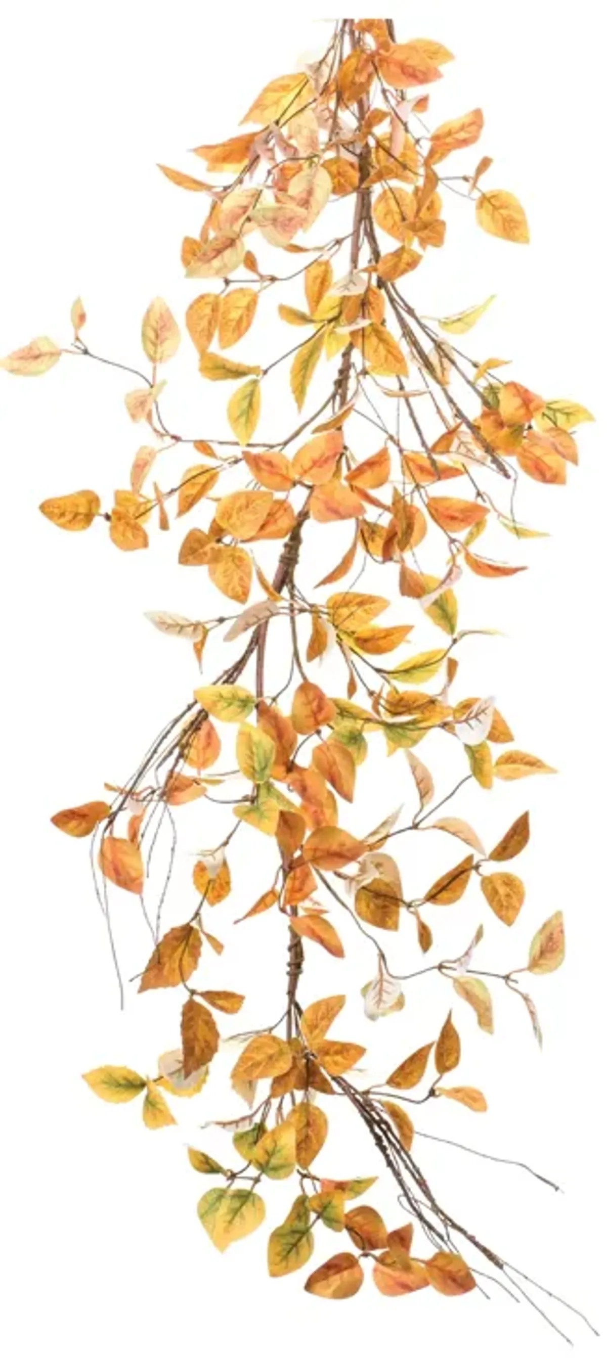 Mixed Fall Foliage Garland for Autumn and Seasonal Home Decor