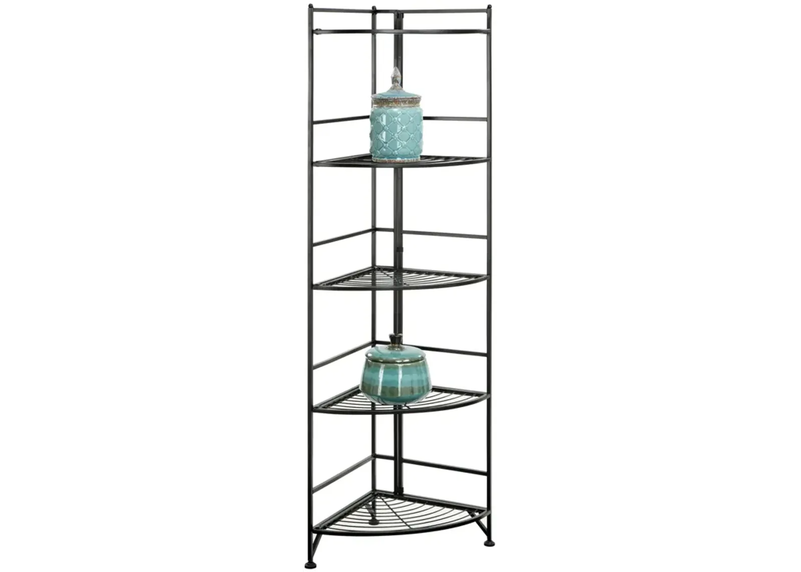 Xtra Storage 5 Tier Folding Metal Corner Shelf