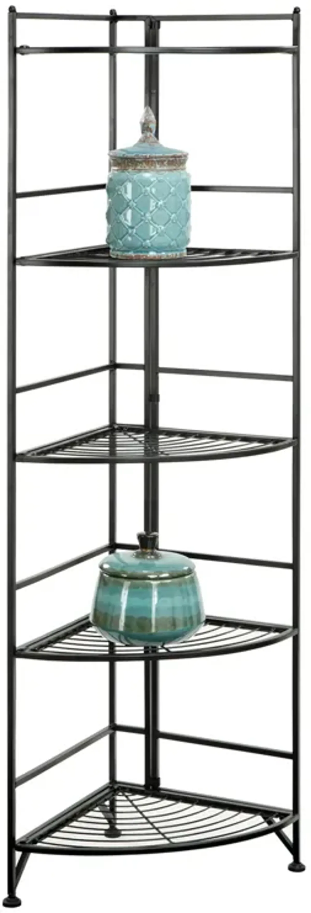 Xtra Storage 5 Tier Folding Metal Corner Shelf