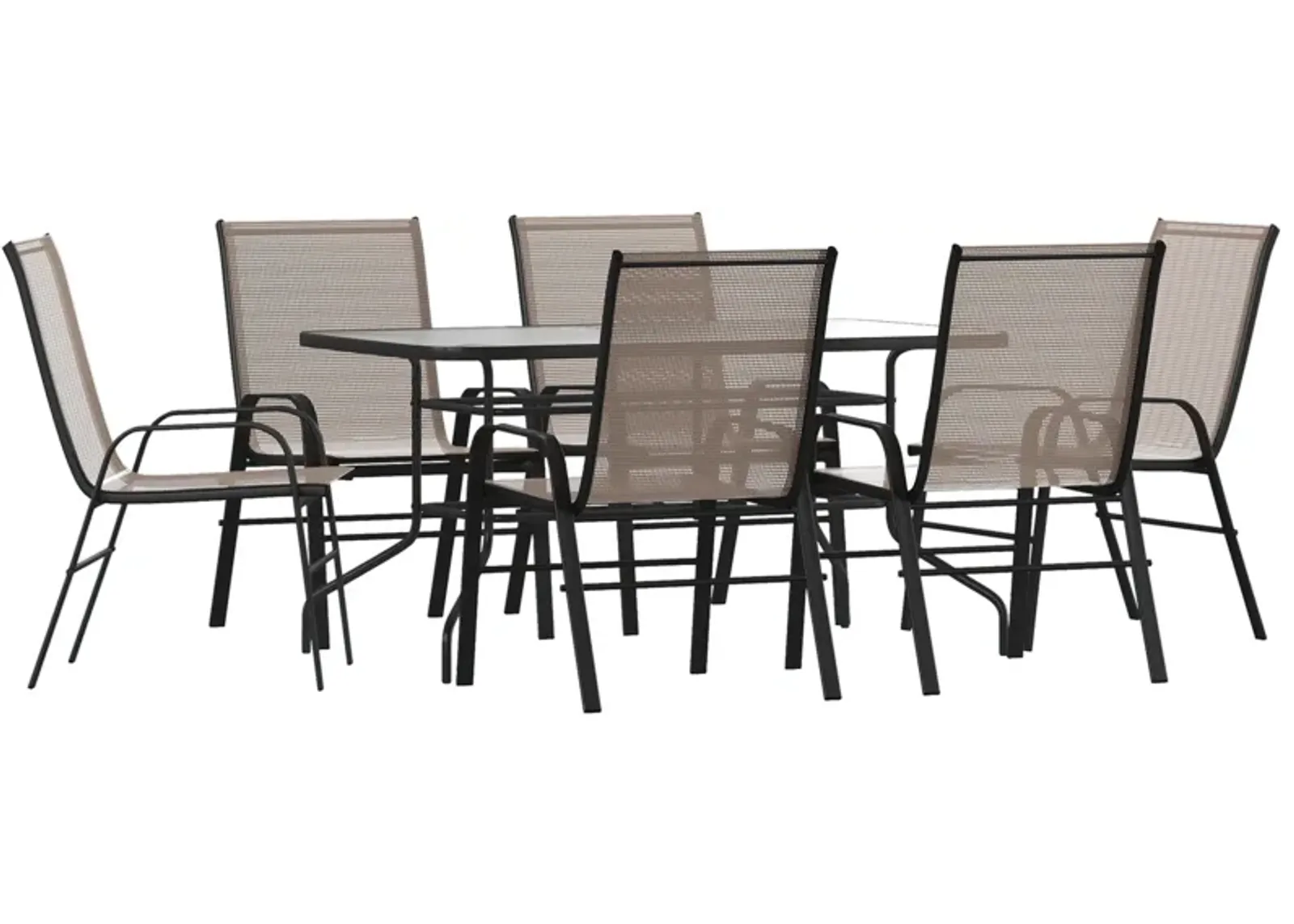 31.5x55 Gray Patio Table Set