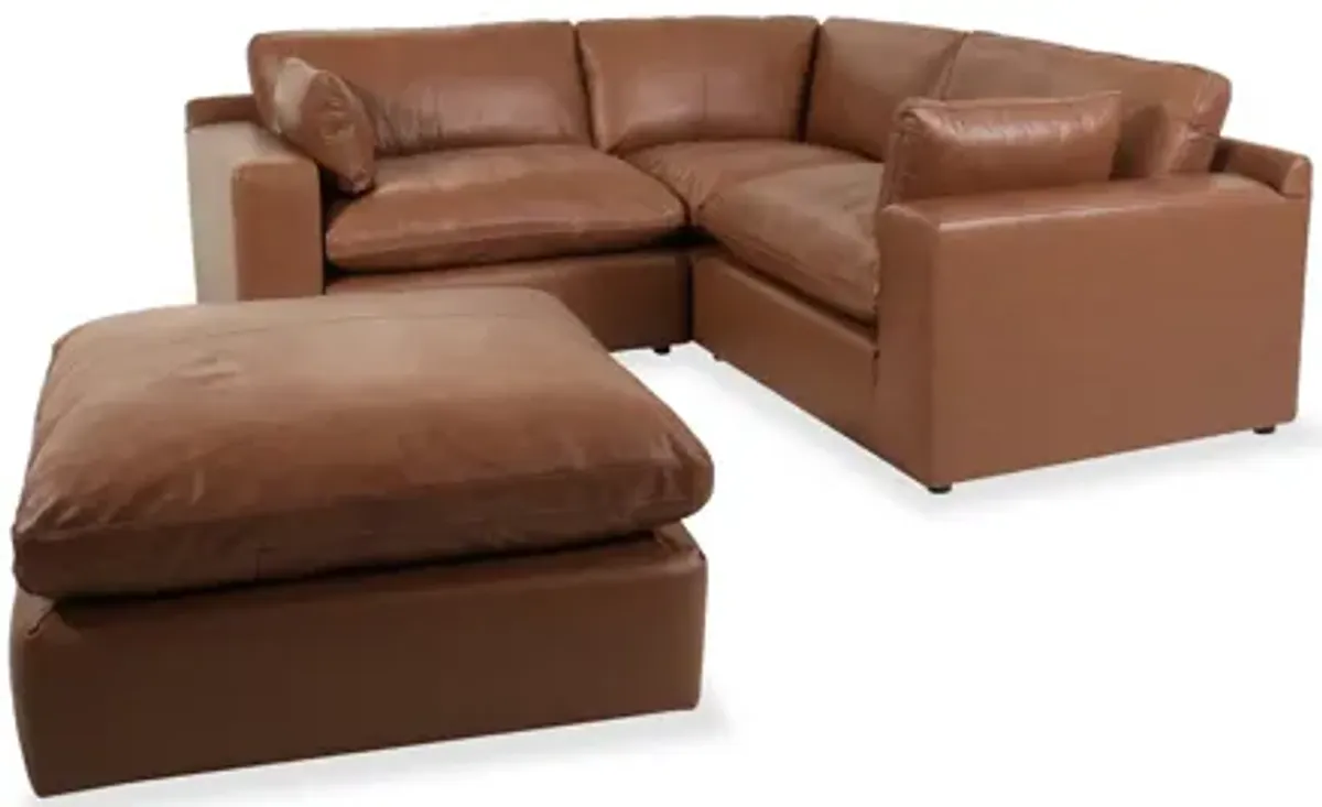 Emilia 3-Piece Sectional and Ottoman Set