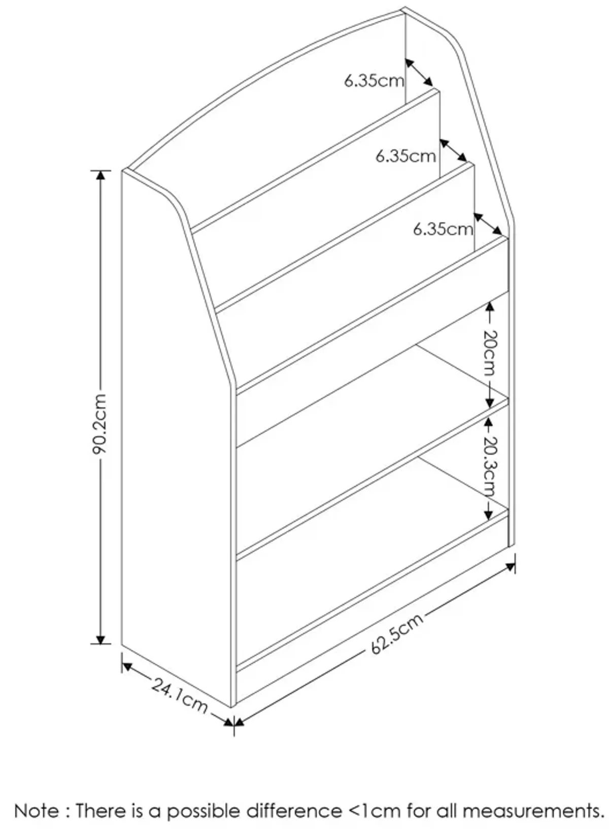 FURINNO Lova Magazine/Bookshelf with Storage, 9.45D x 24.57W x 35.5H in, Pink