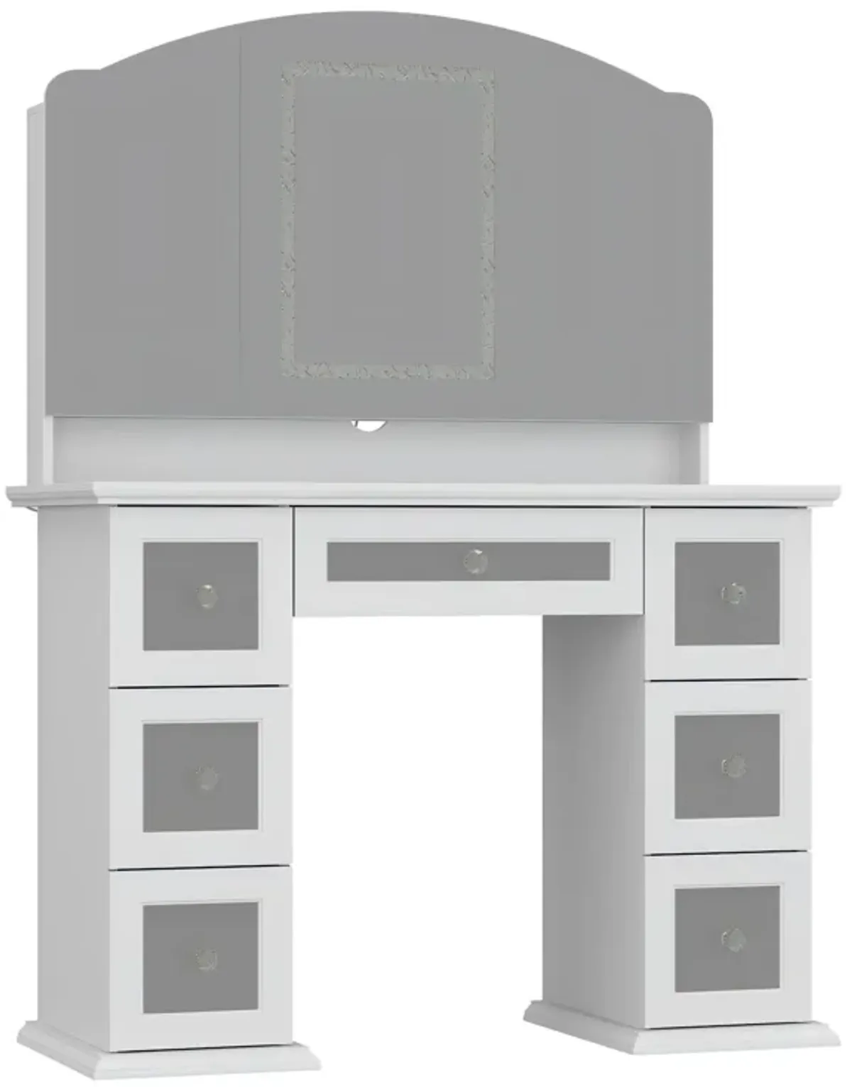 Makeup Vanity Desk With Fold Mirror And Adjustable Colorful Lights