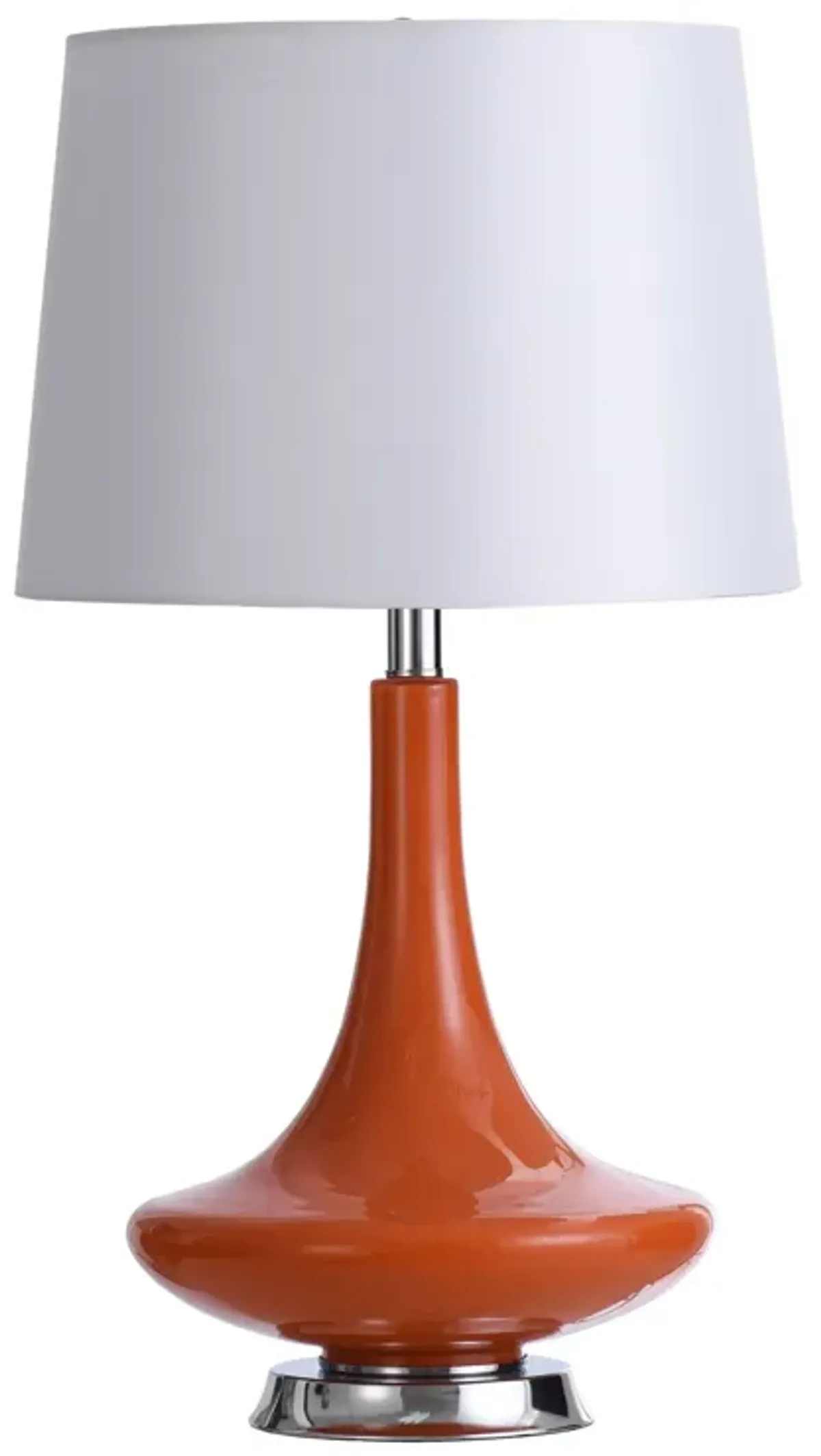 Retro Orange Glass Table Lamp