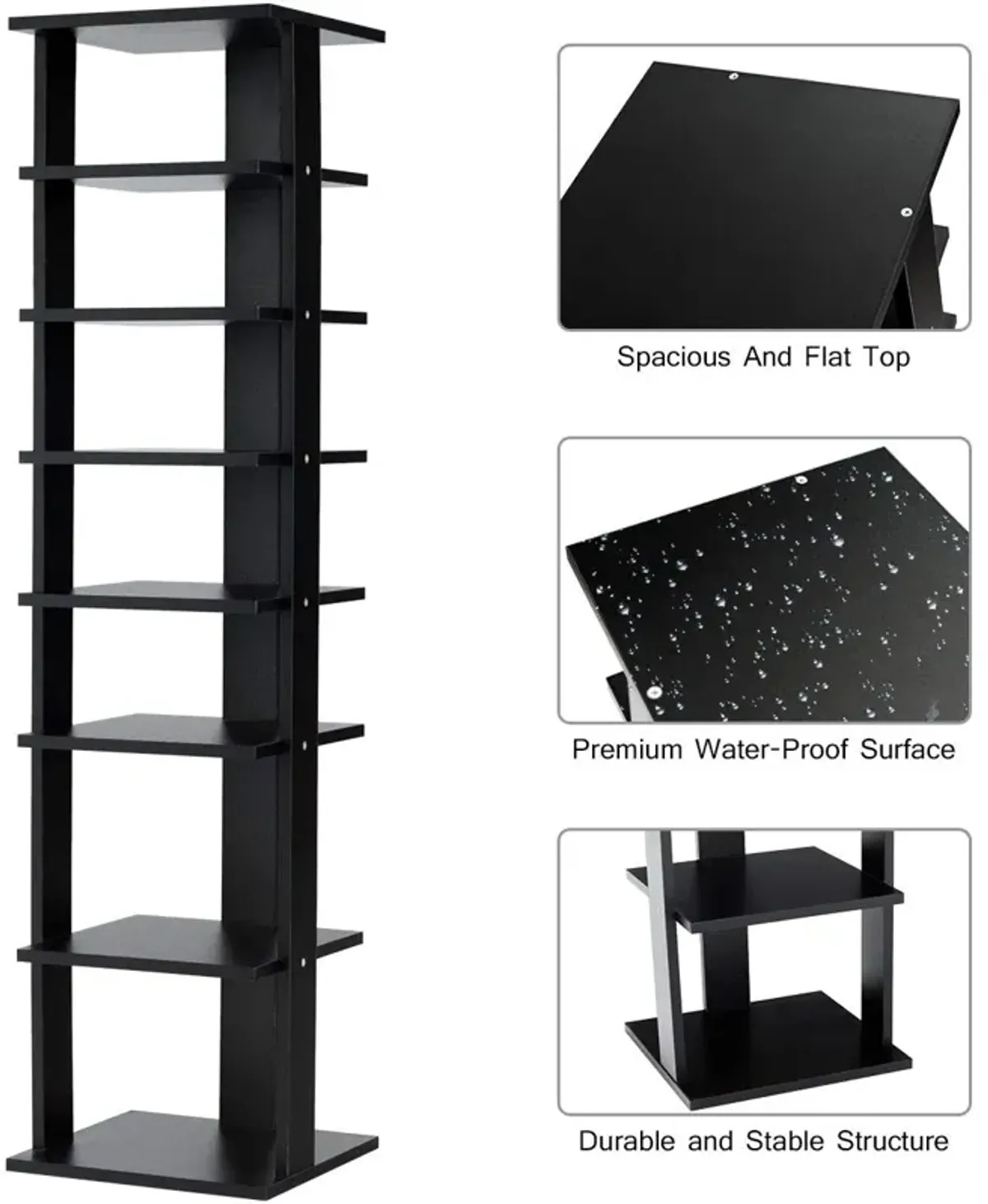 7-Tier Shoe Rack Practical Free Standing Shelves Storage Shelves