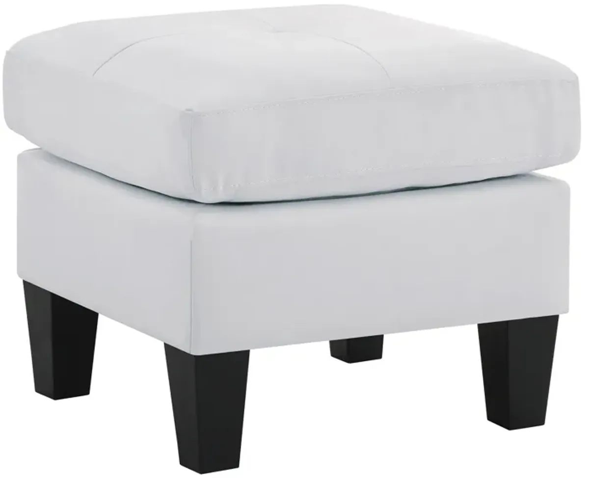 Newbury Faux Leather Upholstered Ottoman