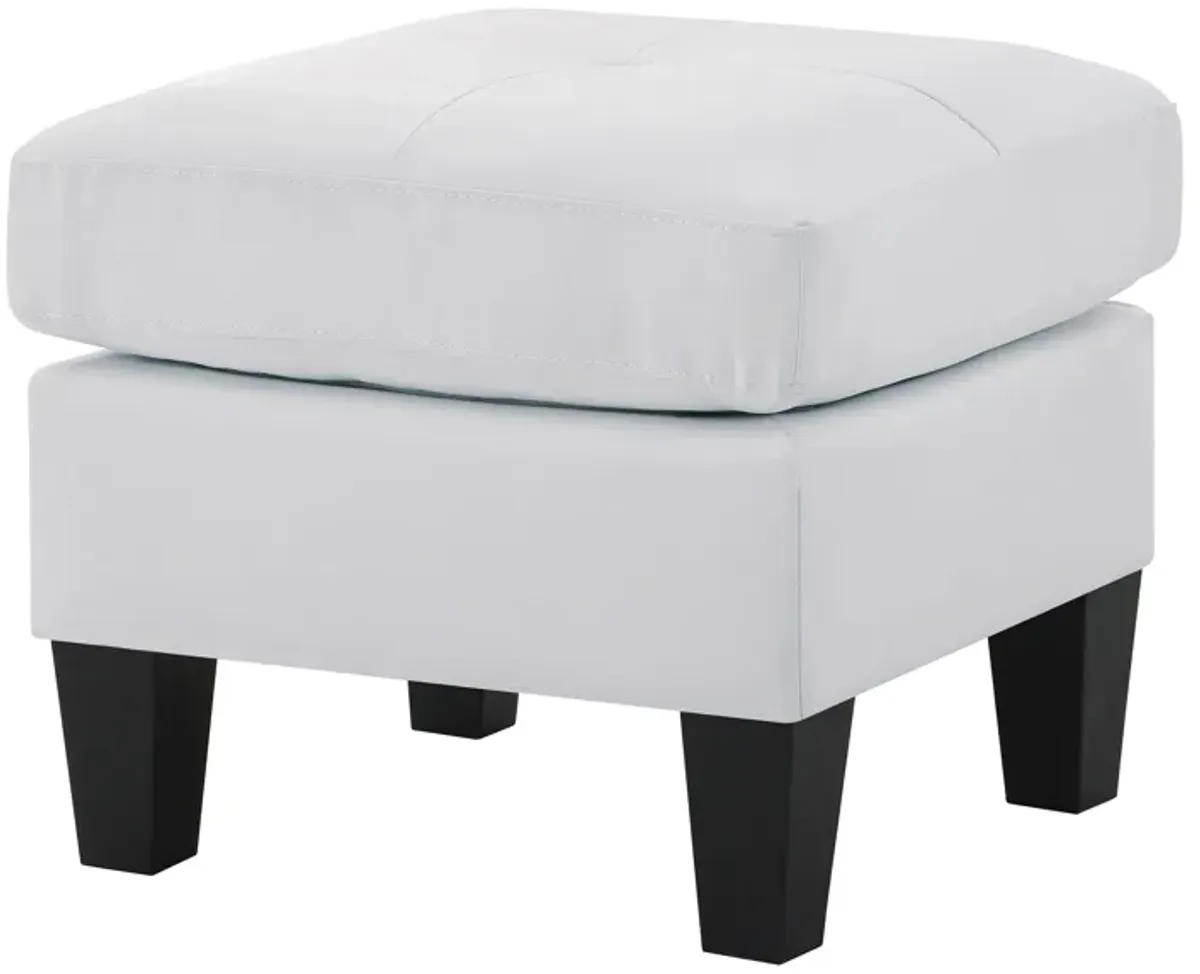 Newbury Faux Leather Upholstered Ottoman