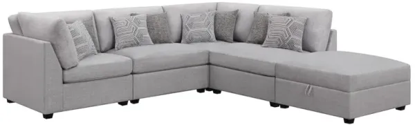 Coaster Co. of America Cambria 5-piece Upholstered Modular Sectional Sofa Grey