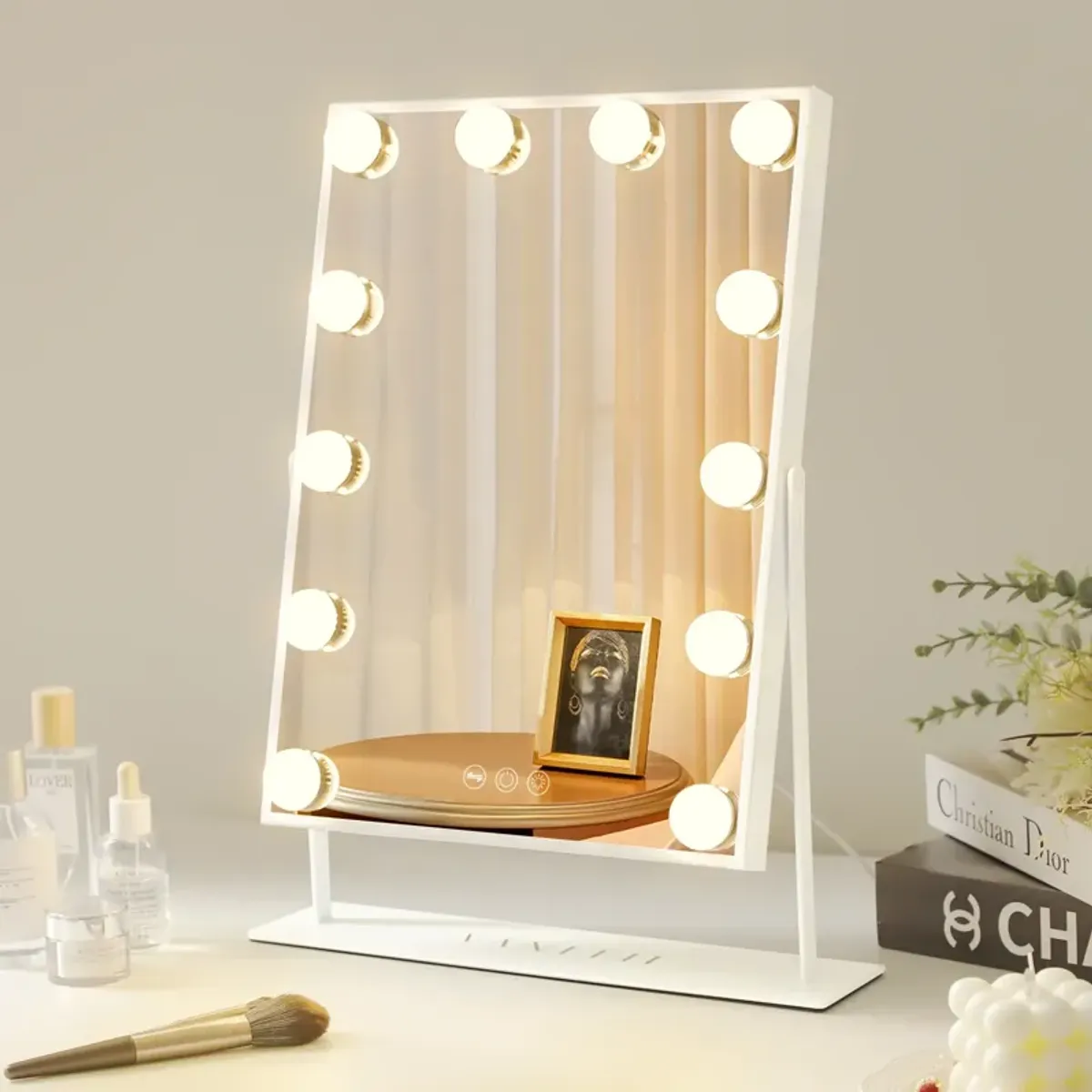 12''  � 16'' in Hollywood  Vanity Makeup Mirror With Lights 12 LED Bulbs