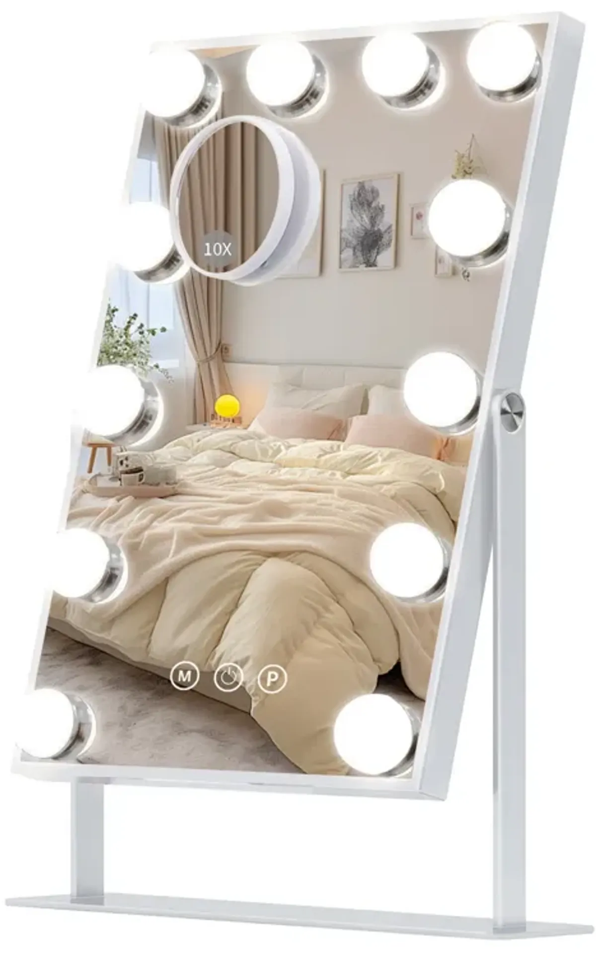 12''  × 16'' in Hollywood  Vanity Makeup Mirror With Lights 12 LED Bulbs