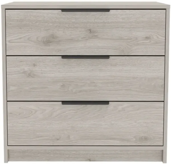 DEPOT E-SHOP Egeo 3 Drawers Dresser, Superior Top, White