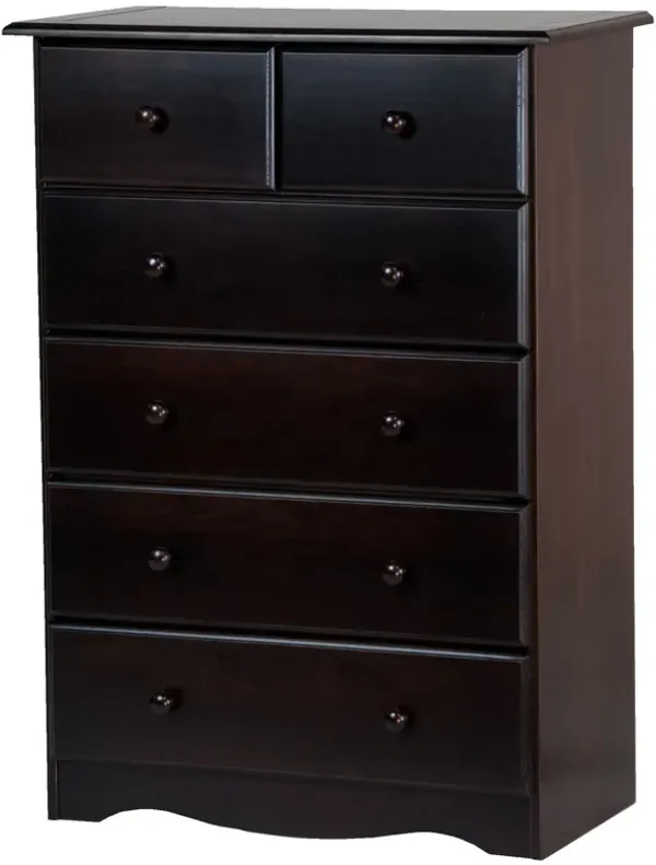 100% Solid Wood 6-Drawer Chest