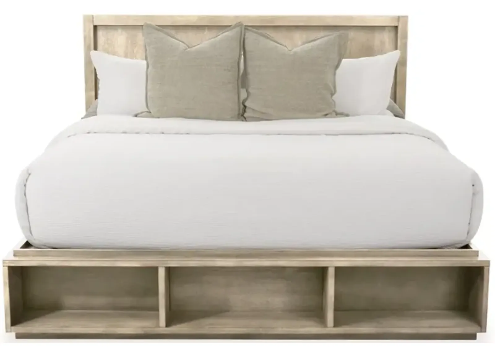 Platinum Bookcase Storage California King Bed