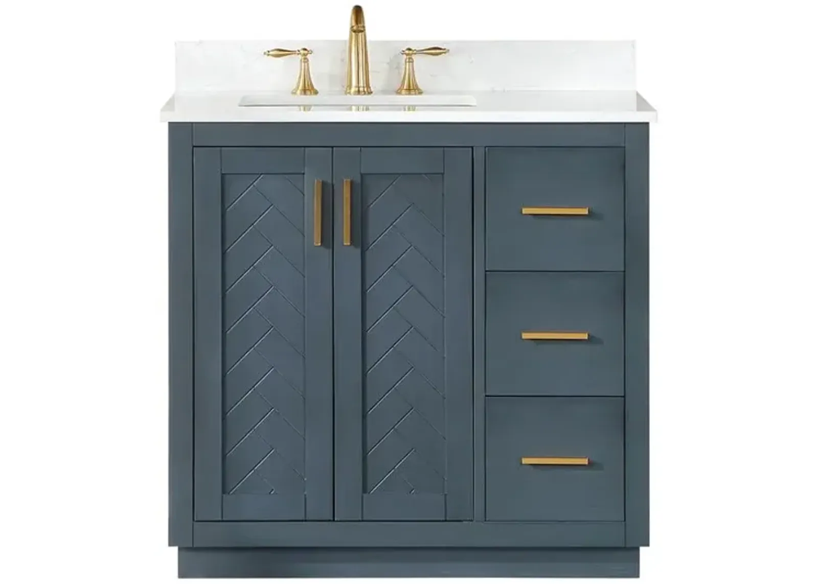 Altair 36 Single Bathroom Vanity Set in Classic Blue without Mirror