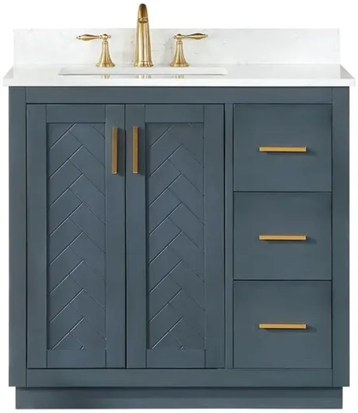 Altair 36 Single Bathroom Vanity Set in Classic Blue without Mirror