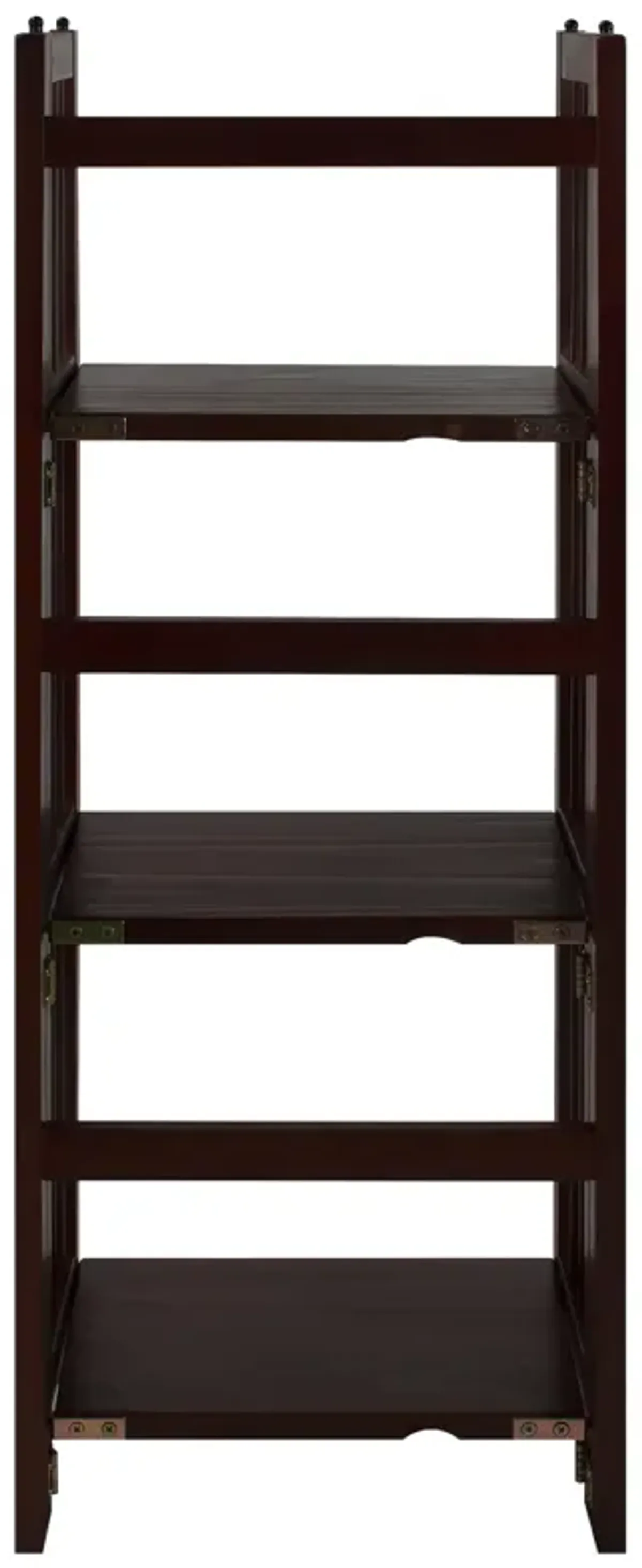 Casual Home 3-Shelf Folding Bookcase (14" Wide)-Walnut