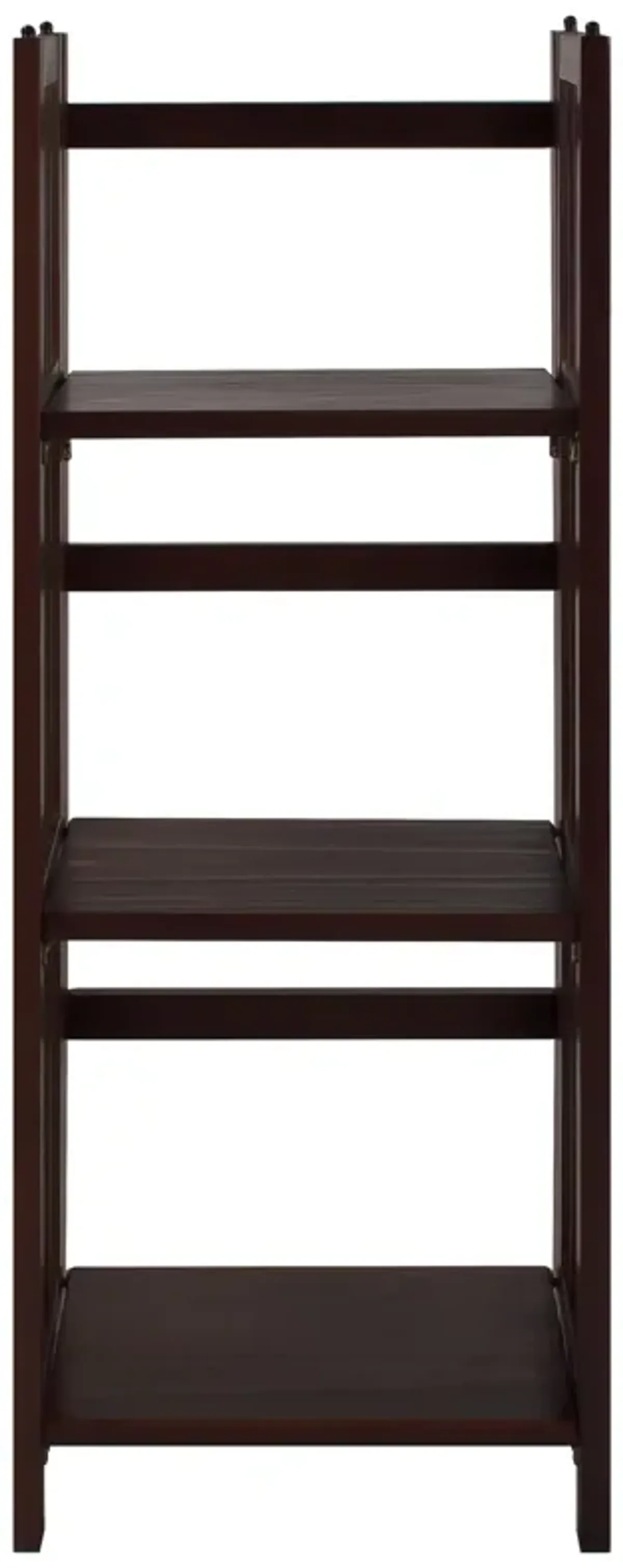 Casual Home 3-Shelf Folding Bookcase (14" Wide)-Walnut