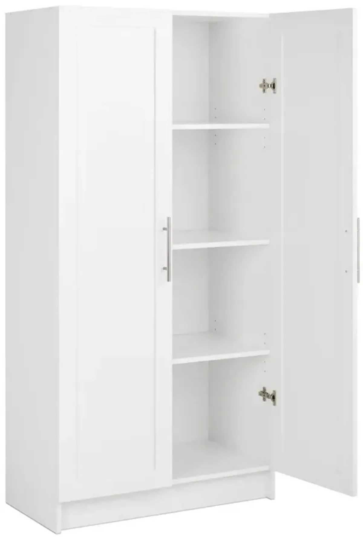 Prepac Elite Accent Cabinet with Panel Doors, White Storage Cabinet, Bathroom Cabinet