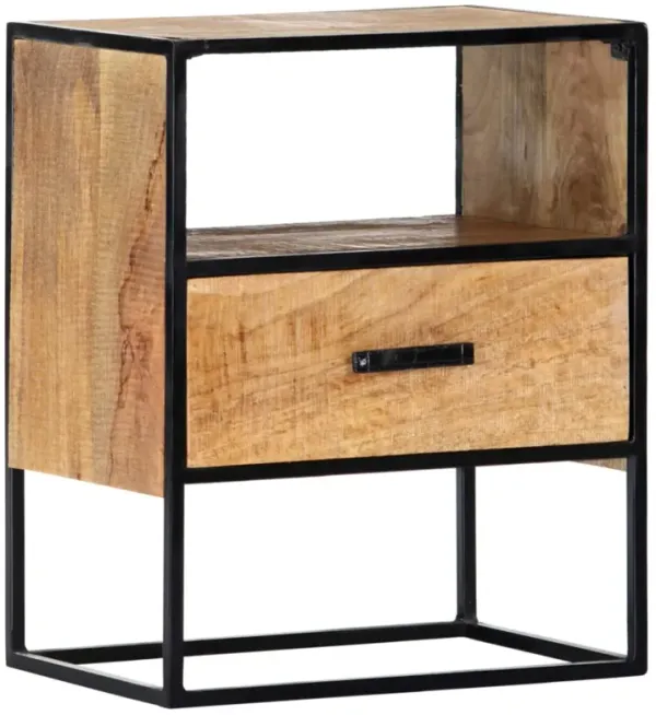 vidaXL Nightstand 15.7"x11.8"x19.6" Solid Mango Wood (Set of 2)