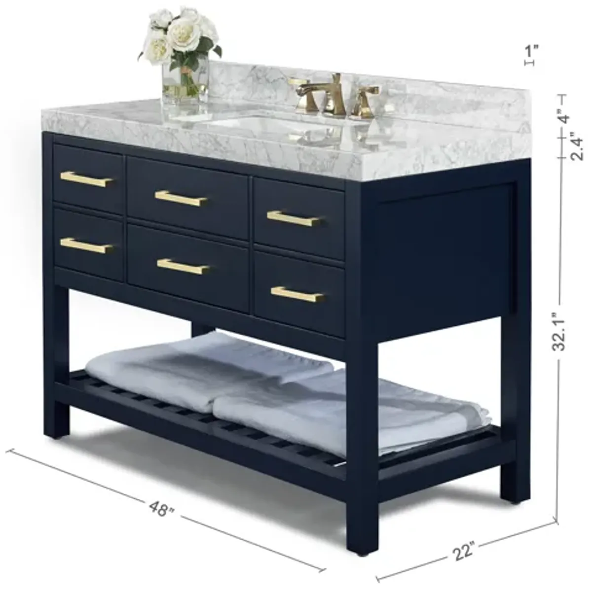 Elizabeth 48 in. Bath Vanity Set