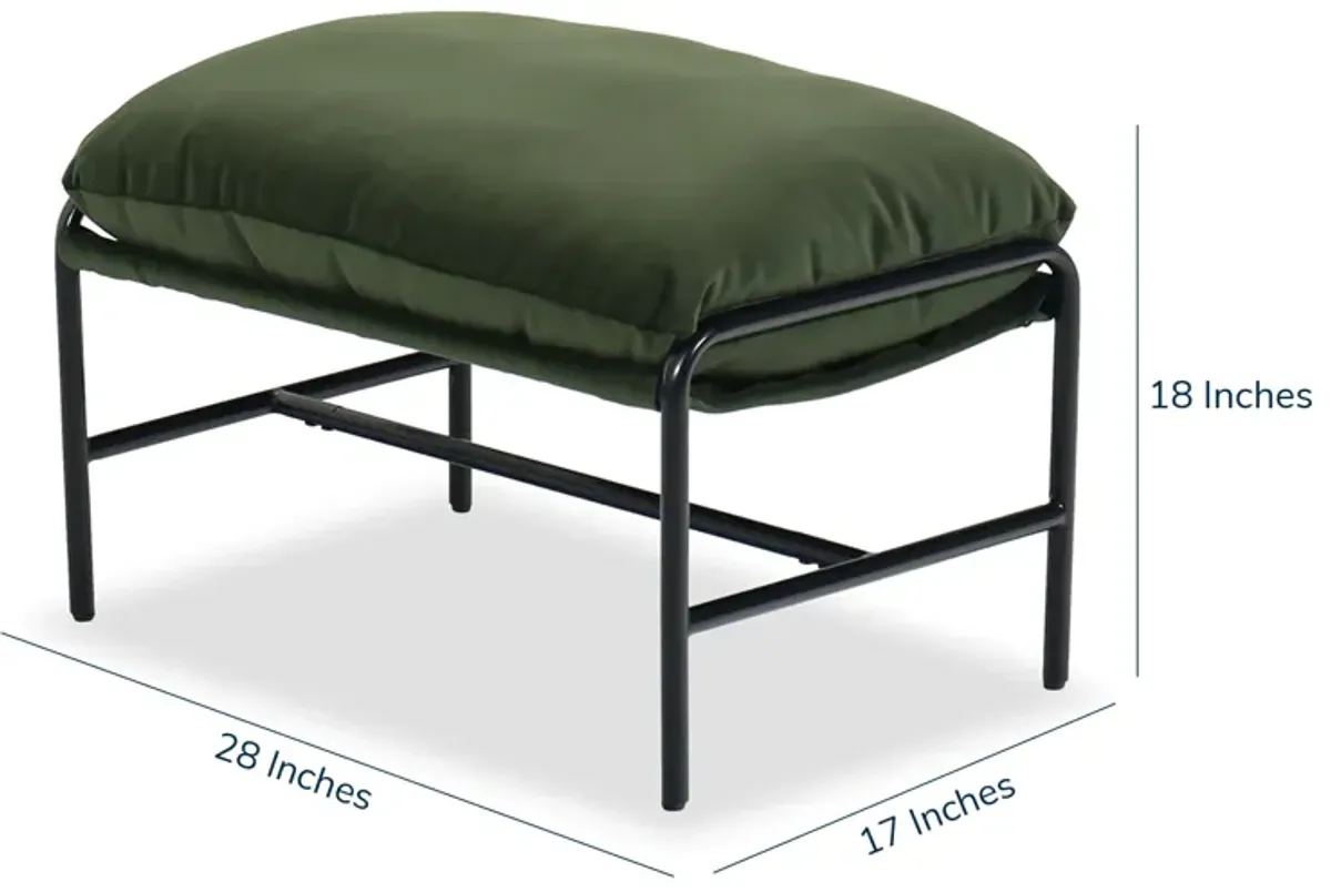 Industry Green Ottoman