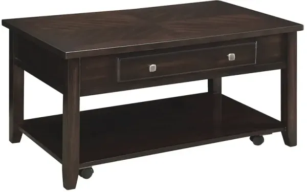 Bradford Rectangular Wood Lift Top Coffee Table Walnut