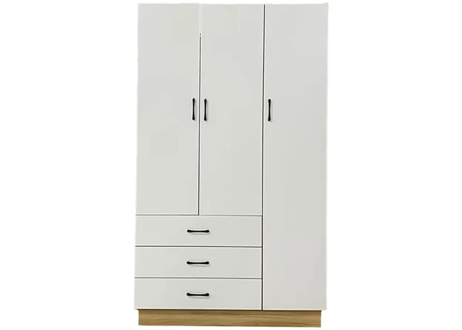 Wooden 3 Closet Drawers for Clothes Cabinet Closet Wardrobe , Bedroom Armoire Wardrobe Closet with Mirror,3 Door White Wardrobe Closet